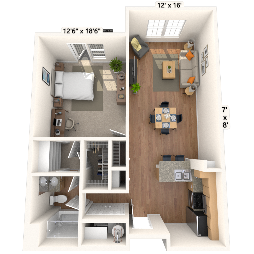 Floorplan image of unit 2053